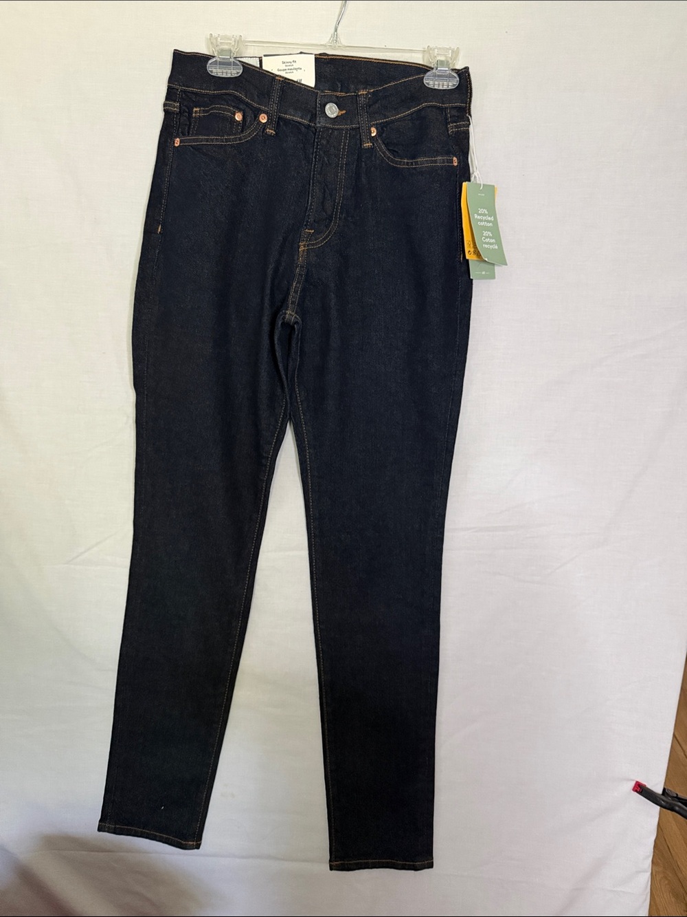 H&M Men's Skinny Jeans in Dark Blue Wash
